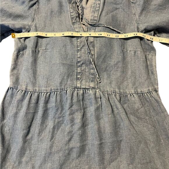 Loft Denim Tiered Swing Dress - Picture 3 of 6